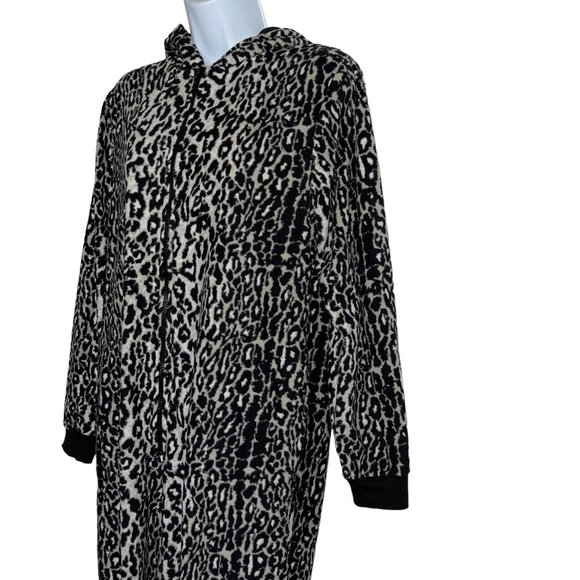 NWT Nick & Nora Cheetah Pajamas Womens M Footless Unionsuit PJs Costume Hood - Picture 5 of 10